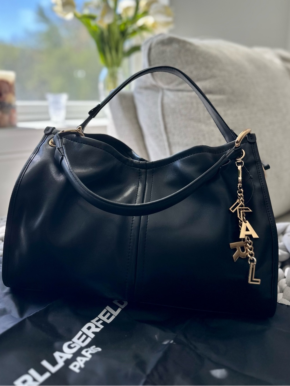 KARL LAGERFELD PARIS
Luciene Leather Tote Bag